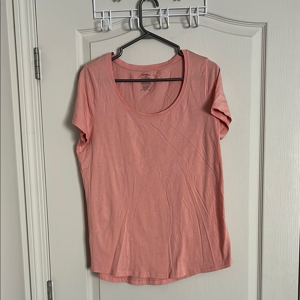 NWOT- size large pink tee, George brand, wrinkles from storage